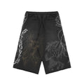 Retrovert Black Studded Flame Sweatshort