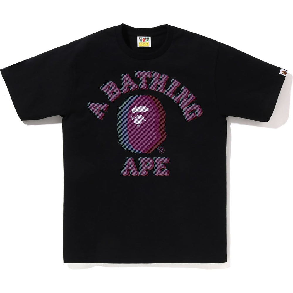 Bape Glitch Art College Black Tee