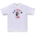Bape Us College Multi Cam Sta White Tee