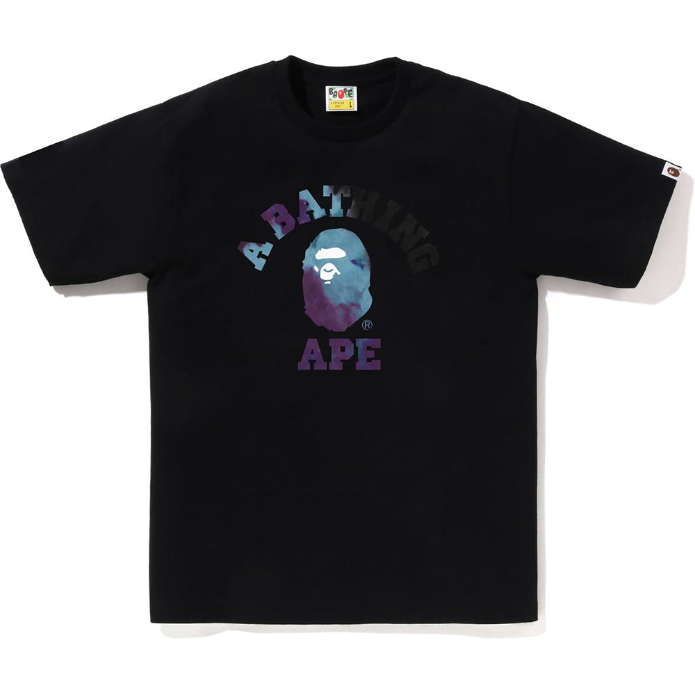 Bape Tie Dye College Black X Beige Tee
