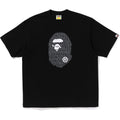 Bape Lux Sport Pattern Ape Head Relaxed Fit Black Tee
