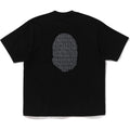 Bape Lux Sport Pattern Ape Head Relaxed Fit Black Tee