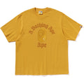 Bape Gothic College Relaxed Fit Yellow Tee