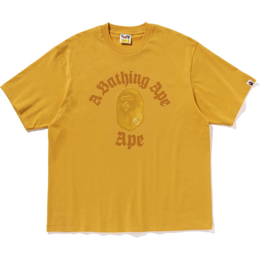 Bape Gothic College Relaxed Fit Yellow Tee