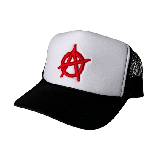 WyCo Vintage Black White Red Trucker Hat