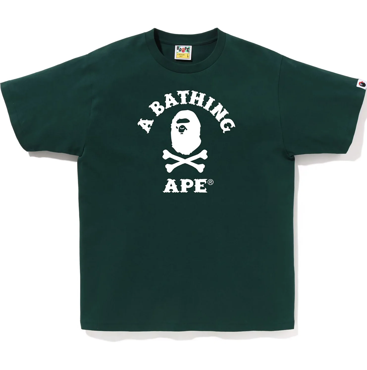 A Bathing Ape Crossbone College Green Tee