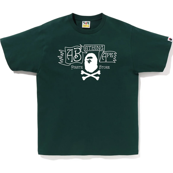 A Bathing Ape Crossbone Logo Green Tee