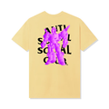 Anti Social Social Club Connect The Dots Daffodil Yellow Tee