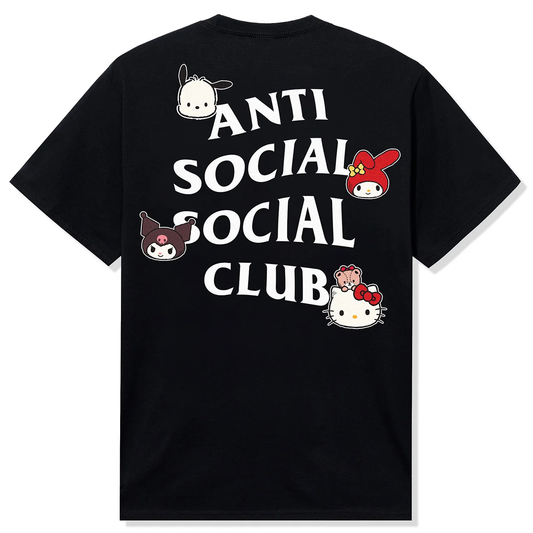 Anti Social Social Club x Hello Kitty HK Faces Tee Black
