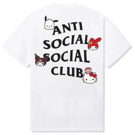 Anti Social Social Club x Hello Kitty HK Faces Tee White