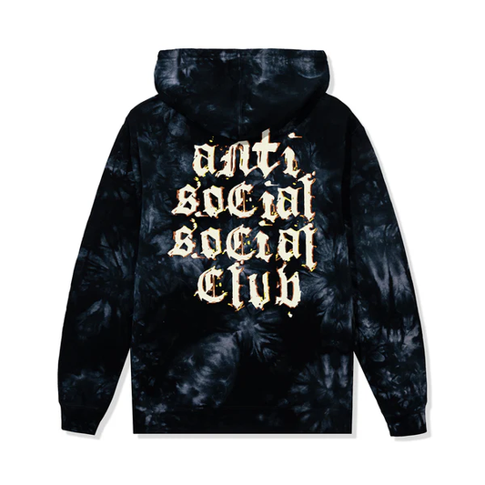 Anti Social Social Club Love & War Tie Dye Black Hoodie