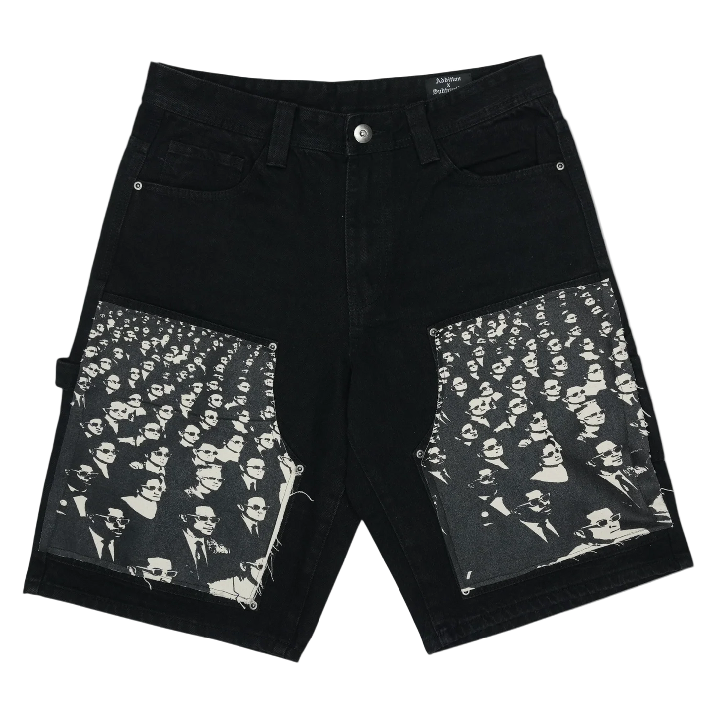 Addition By Subtraction Watch Party Black Denim Shorts