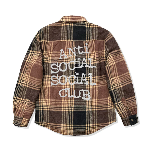 Anti Social Social Club Menace Brown Flannel