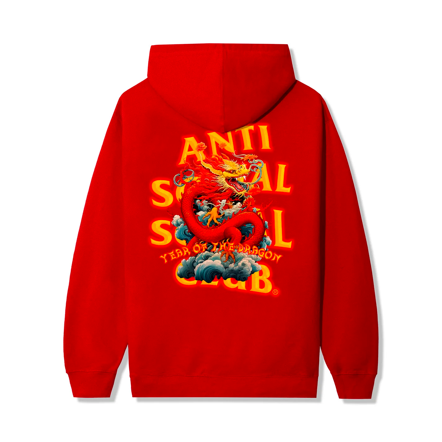 Anti Social Club Hoodie With Chinese Dragon Anti Social Social