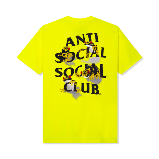 Anti Social Social Club Yellow Banded Safety Yellow Tee
