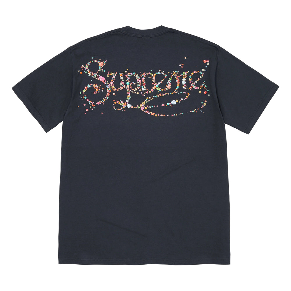 Supreme Gems navy T-shirt, front view