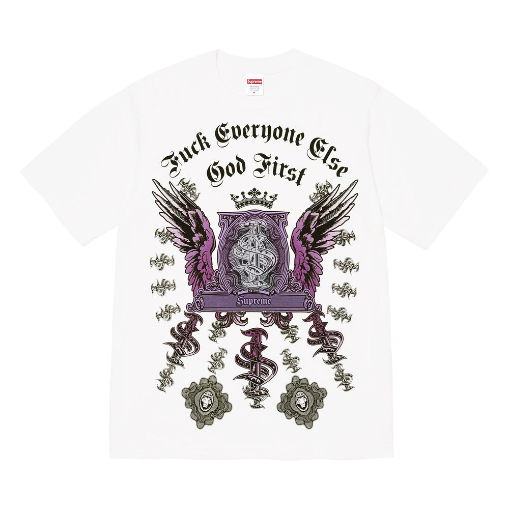 Supreme Money white T-shirt, front view