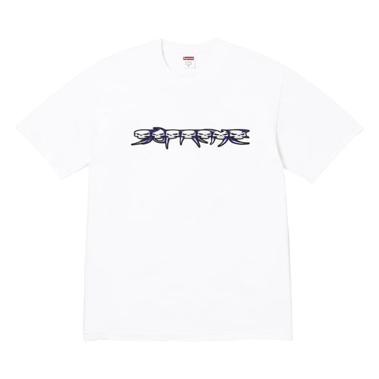 Supreme Skulls Spellout white T-shirt, front view