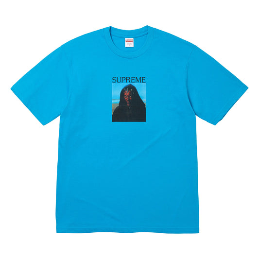 Supreme Sith bright blue T-shirt, front view