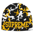 Supreme Reversible Camo black beanie, detail view
