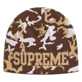 Supreme Reversible Camo brown beanie, detail view
