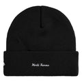 Supreme New Era Action black beanie, back view