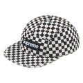 Supreme Washed Chino Twill checkerboard camp cap, front view