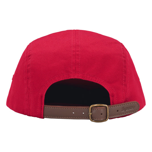 Supreme Washed Chino Twill red camp cap, back view