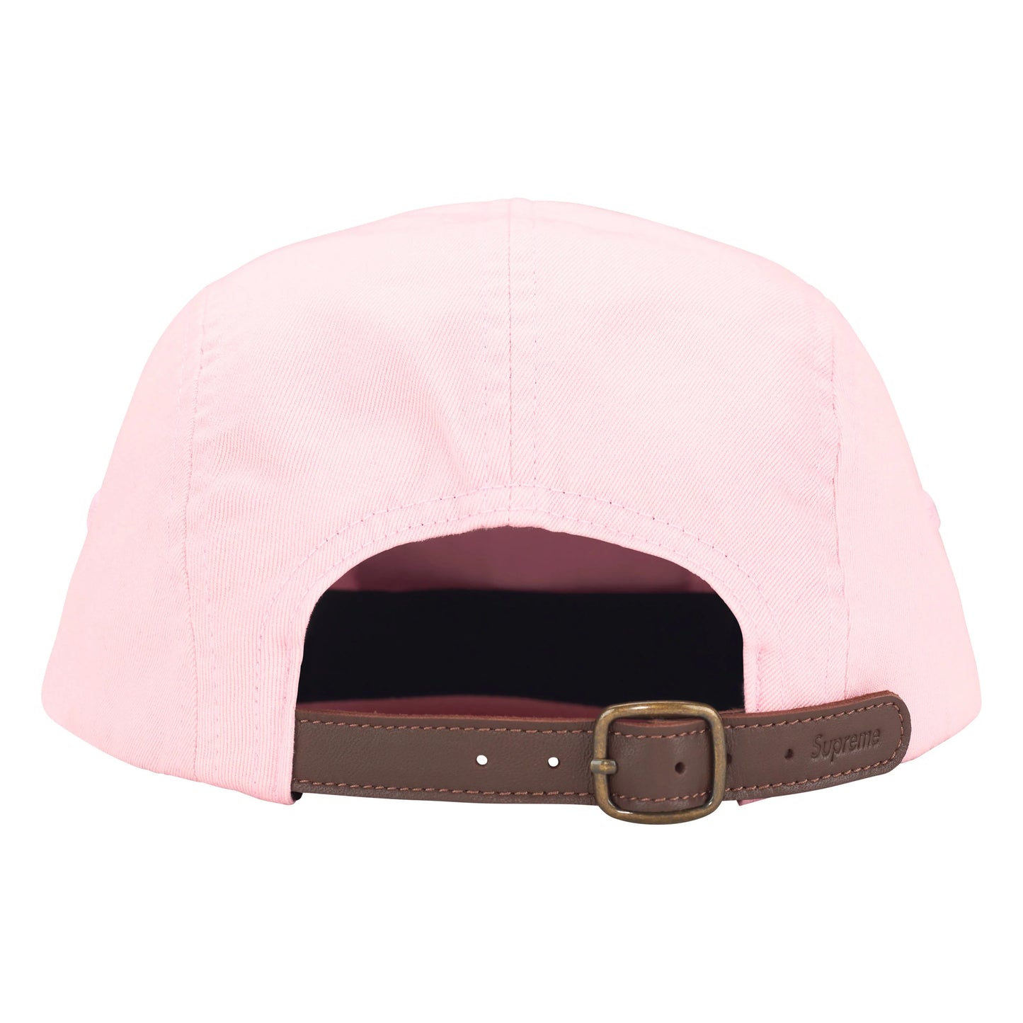 Supreme Washed Chino Twill pink camp cap, back view