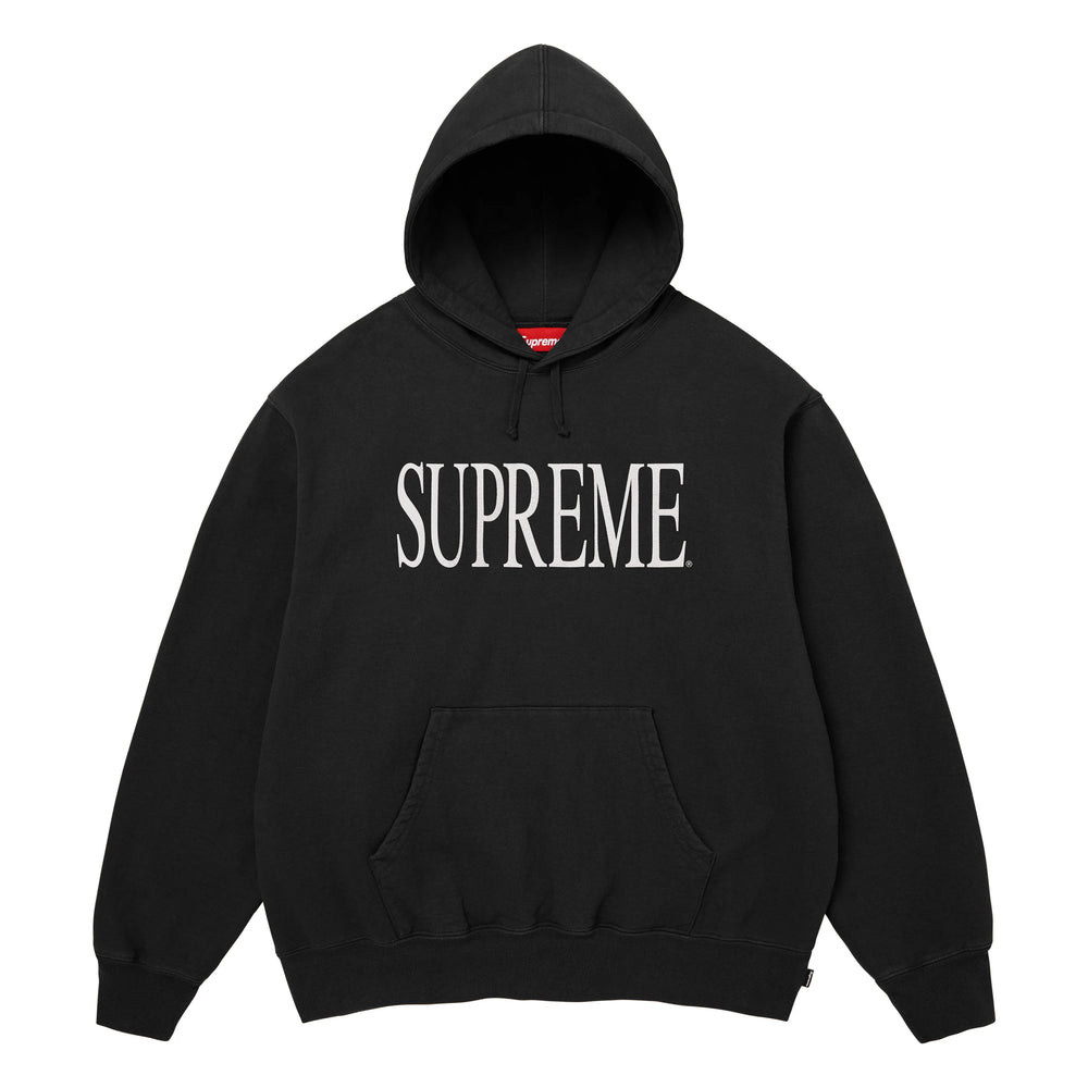Supreme Capital black hoodie, front view