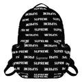 Supreme black backpack, back view
