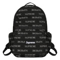 Supreme black backpack, front view