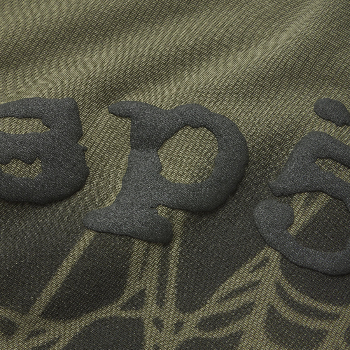 Sp5der Distressed OG Web V2 Olympian Long Sleeve fabric detail