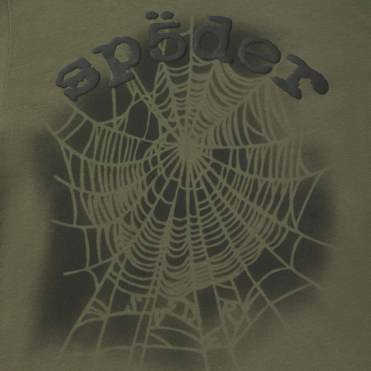 Sp5der Distressed OG Web V2 Olympian Long Sleeve print detail
