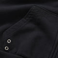 Sp5der Overprint Onyx Zip Hoodie grommet detail