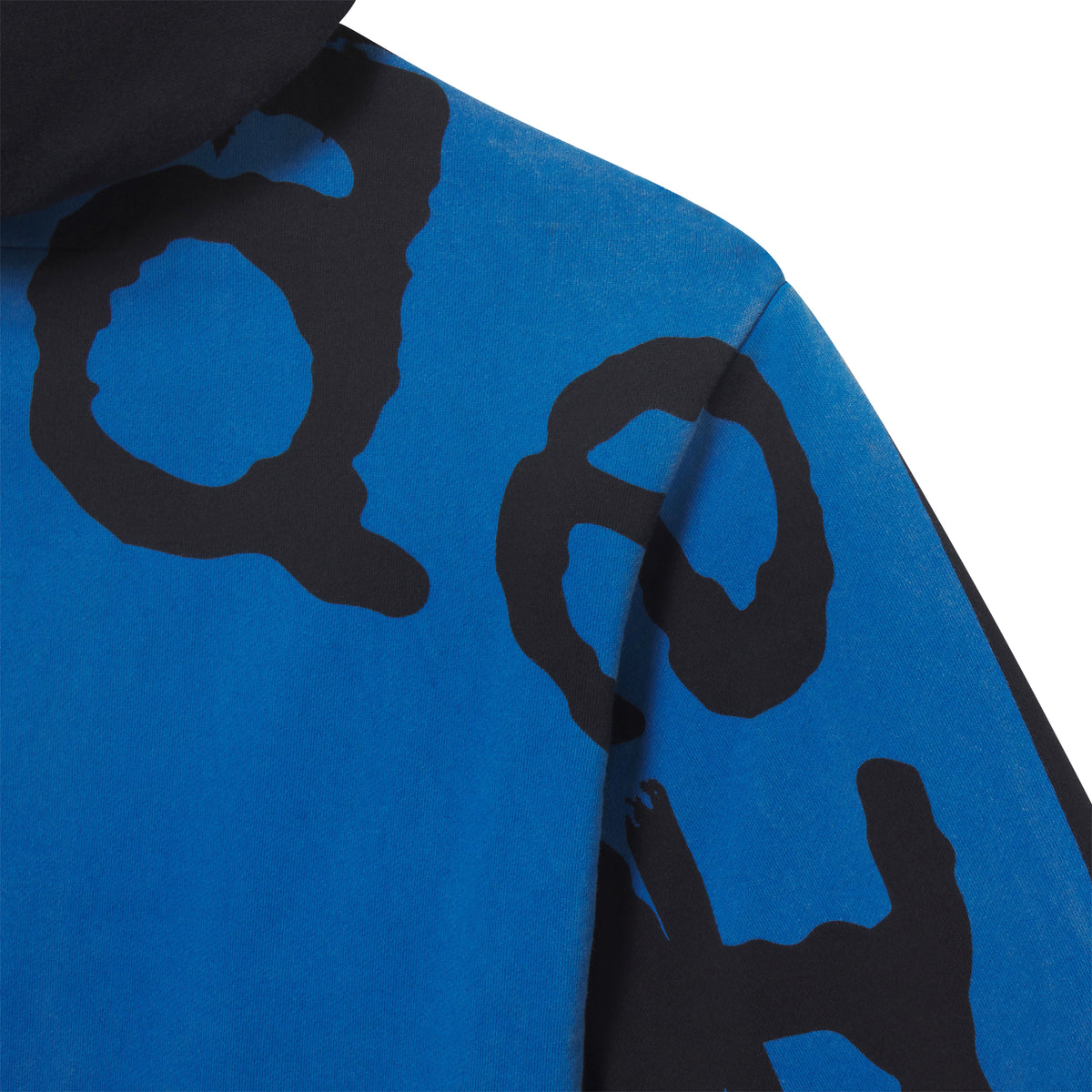 Sp5der Overprint Onyx Zip Hoodie print detail