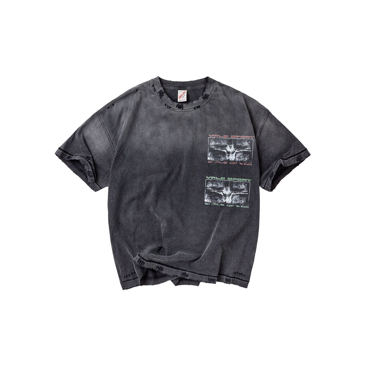 Vale Holy Spirit Washed black T-shirt, front view