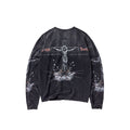 Vale Concrete Cross black long sleeve shirt, back view
