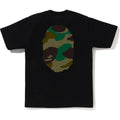 Bape Giant 1ST Camo Big Ape Head black and green T-shirt, print detail
