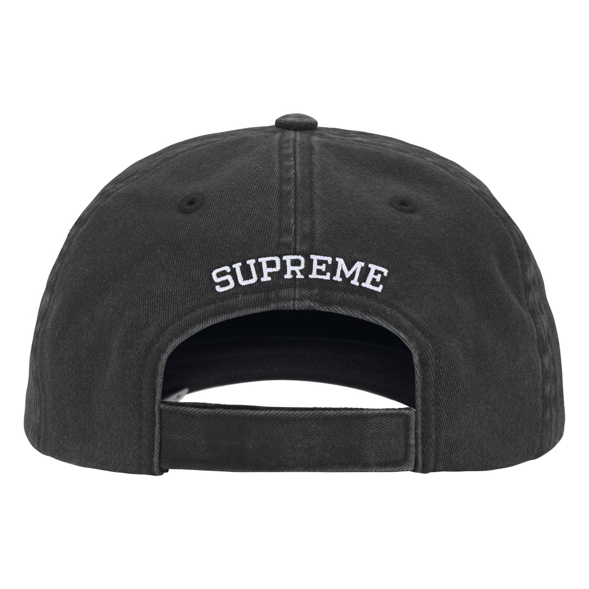 Supreme Bottle Opener black 6-panel cap, back view