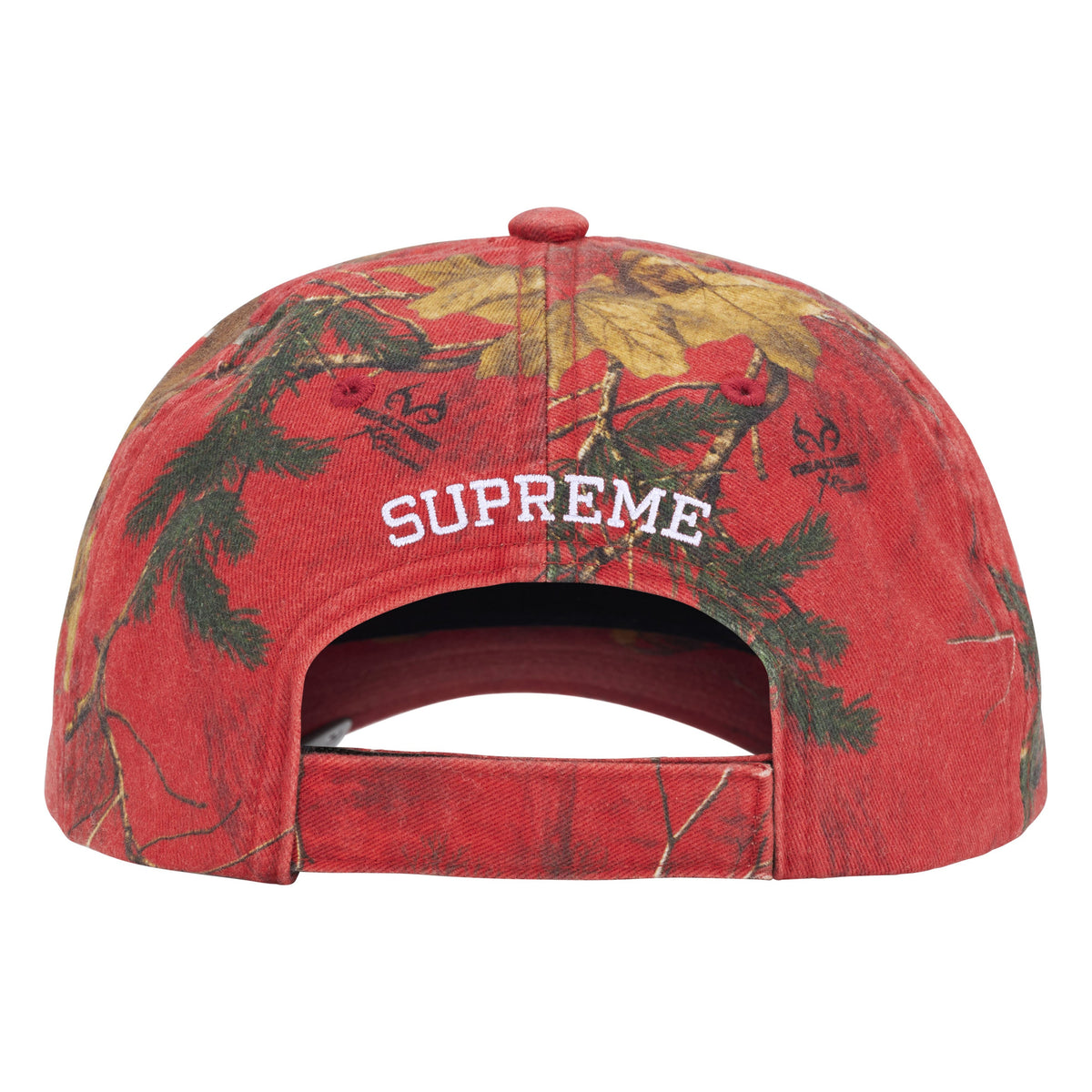 Supreme Bottle Opener realtree xtra red camo 6-panel cap, back view