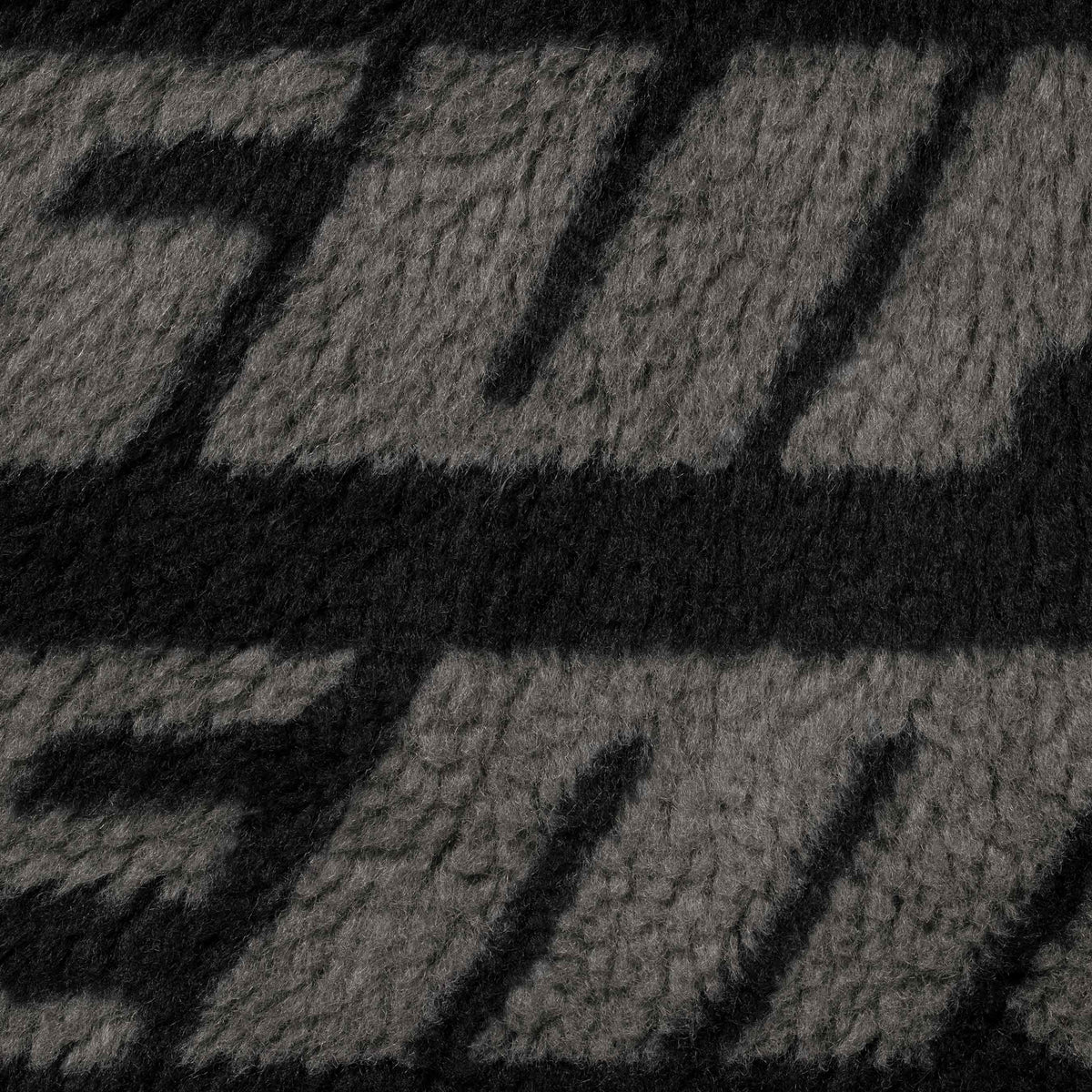 Supreme Repeat Jacquard black fleece jacket, fabric detail