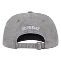 Supreme Washed Canvas S Logo grey 6-panel cap, back view