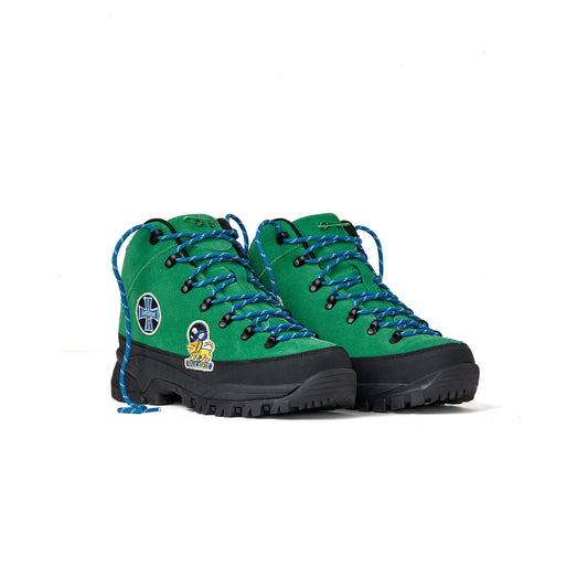 Vale Agave green hiking boots, front view