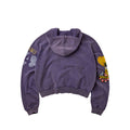 Vale Army purple zip up hoodie, back view