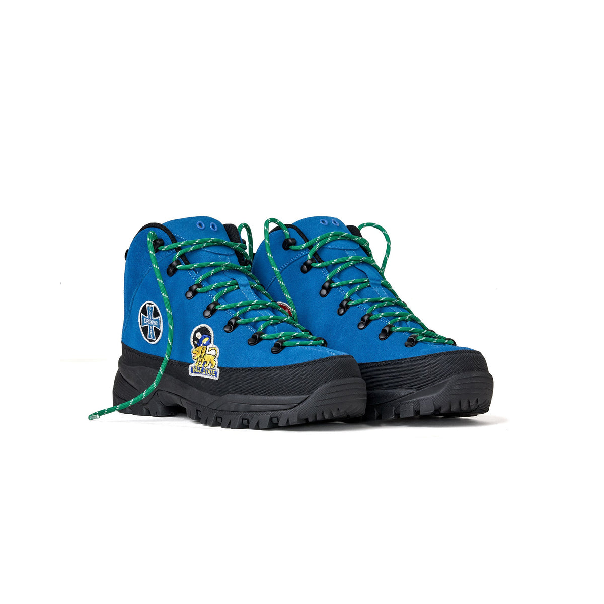 Vale Oasis blue hiking boots, front view