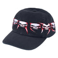 Supreme Skulls Spellout navy 6-panel cap, front view