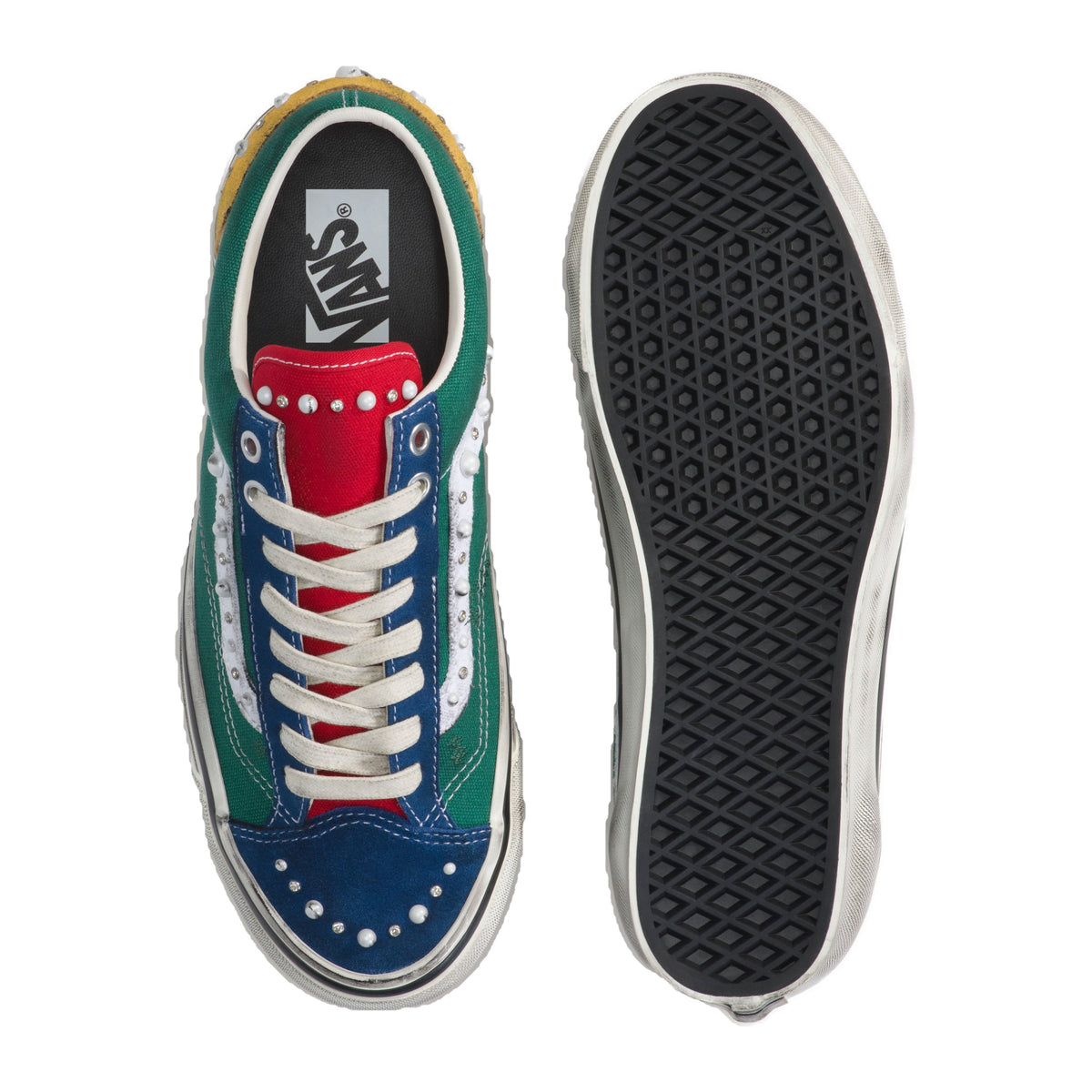 Vans Premium Old Skool 36 Pearlized yacht club green, top and sole