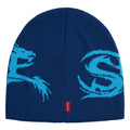 Supreme Dragon navy beanie, back view