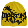Supreme Dragon yellow beanie, front view